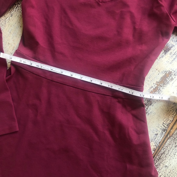 SUNDAY BEST Aritzia Sparrow Dress Fit & Flare Dress Maroon Burgundy S Like New - Picture 5 of 11